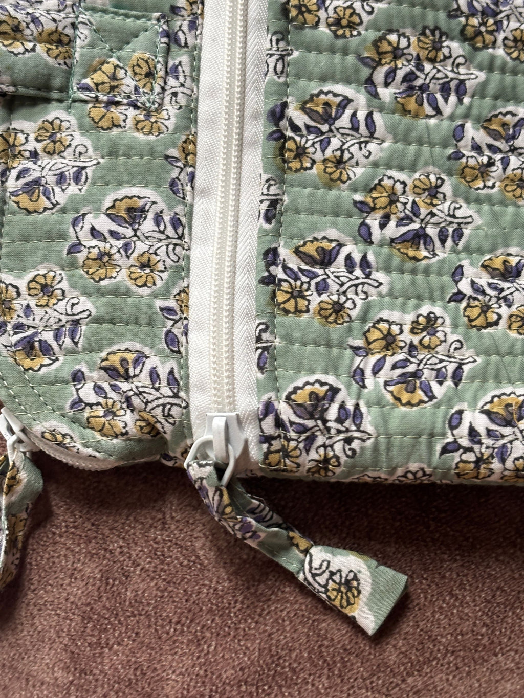 Sage Meadow Quilted Laptop Bag