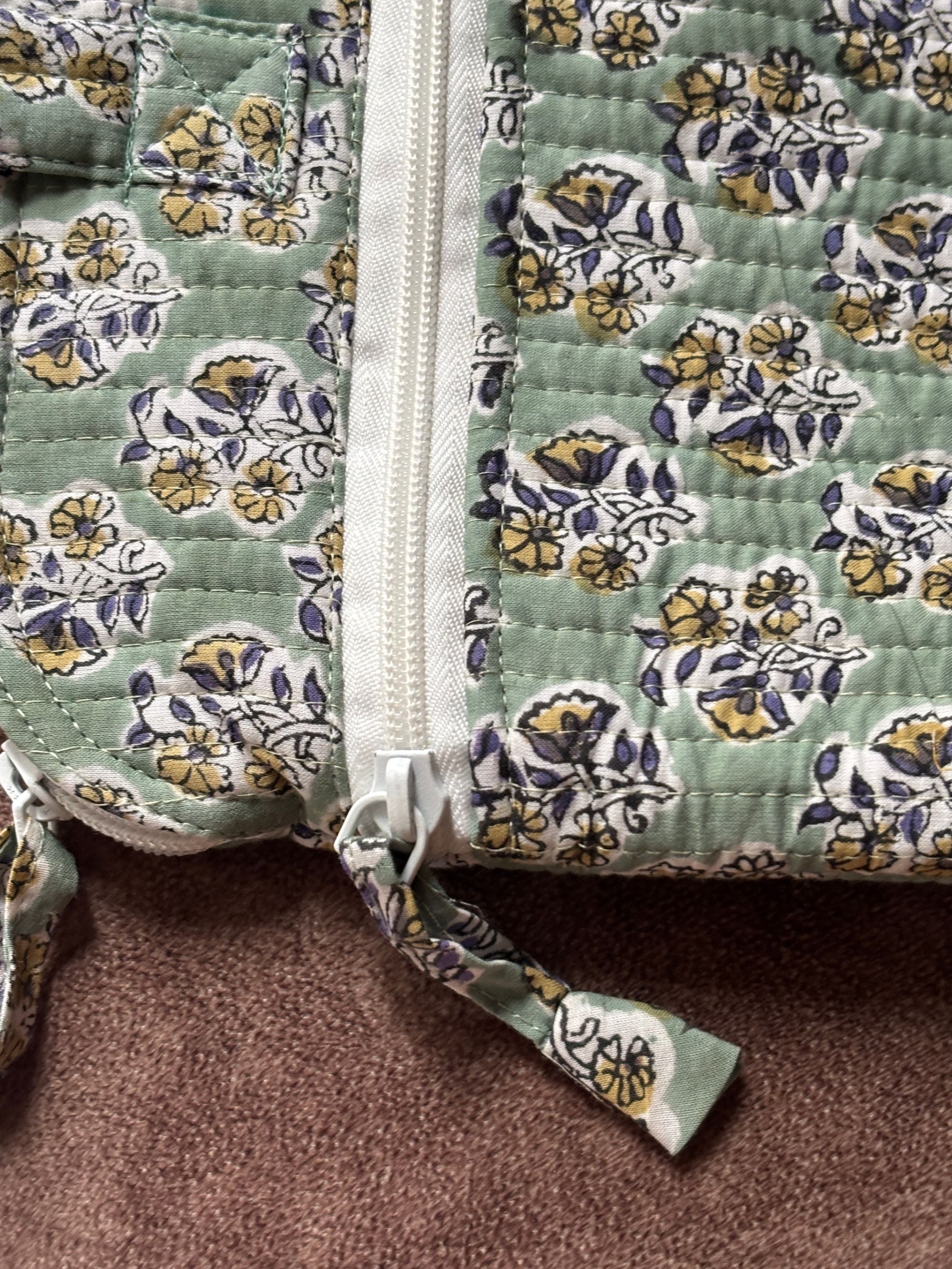 Sage Meadow Quilted Laptop Bag