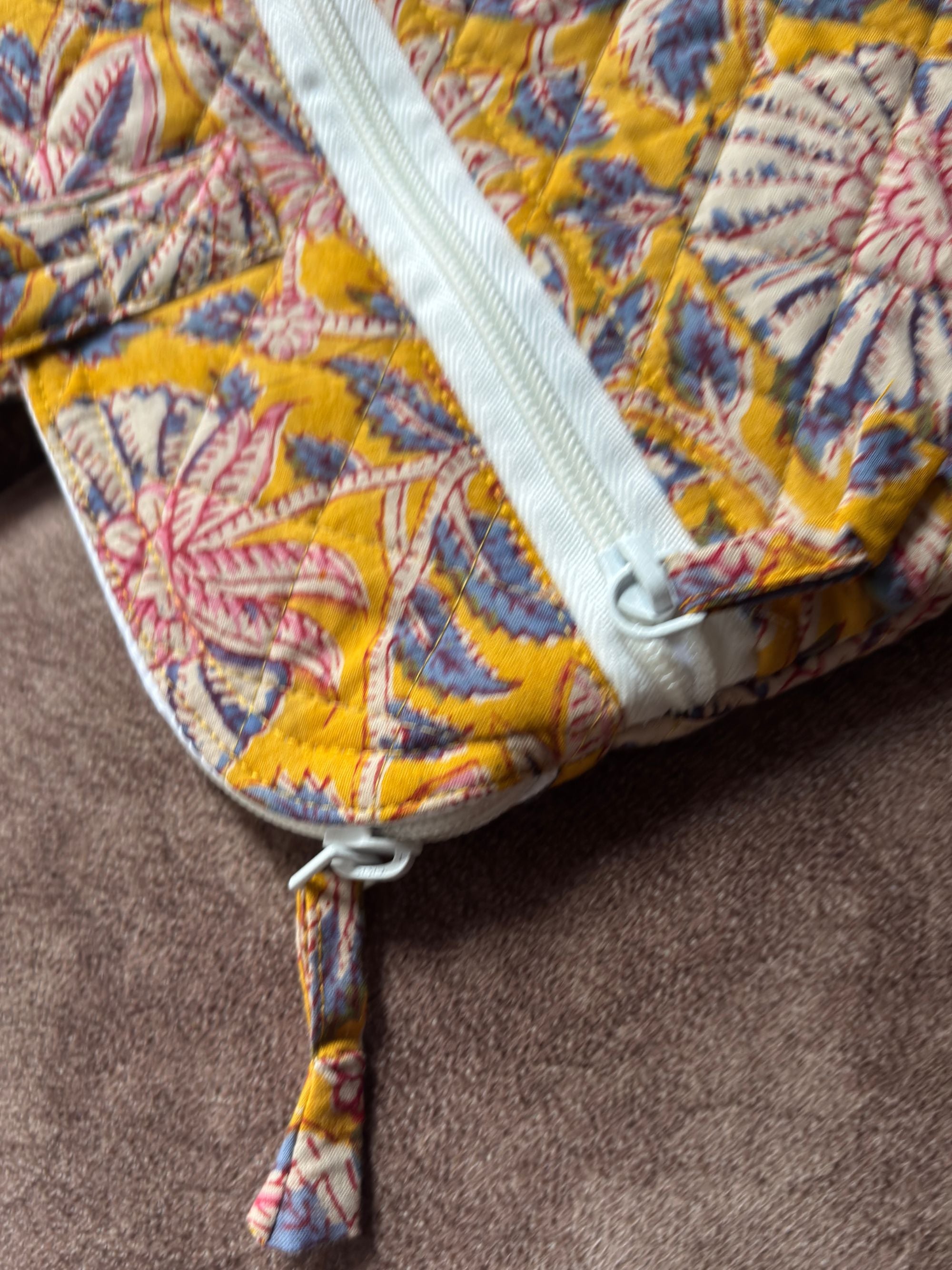 Marigold Bloom Quilted Laptop Bag
