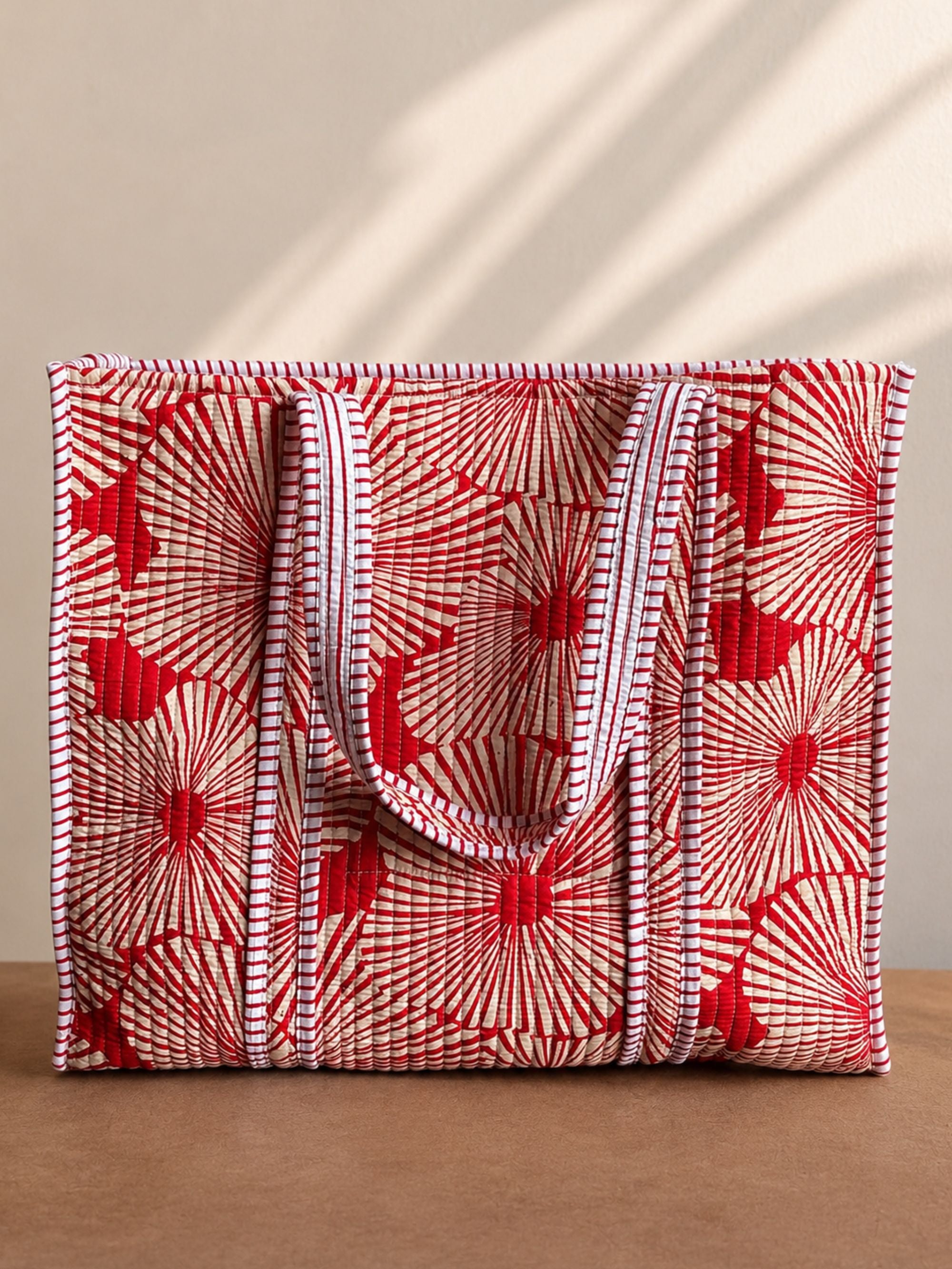 Poppy” Quilted Tote & Pouch Set