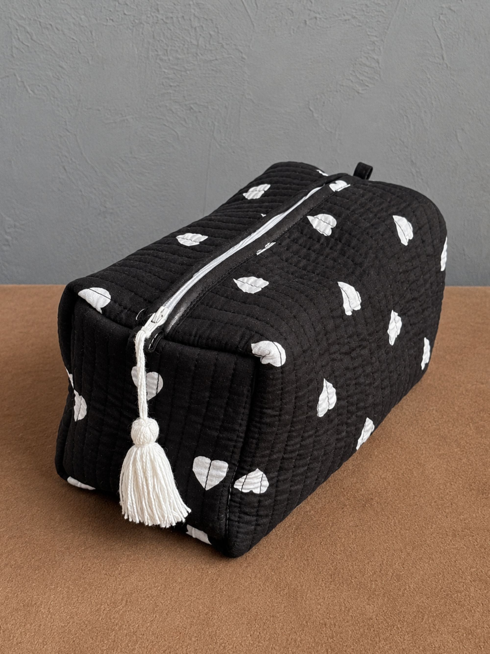 “Midnight Sweetheart” Quilted Tote & Pouch Set