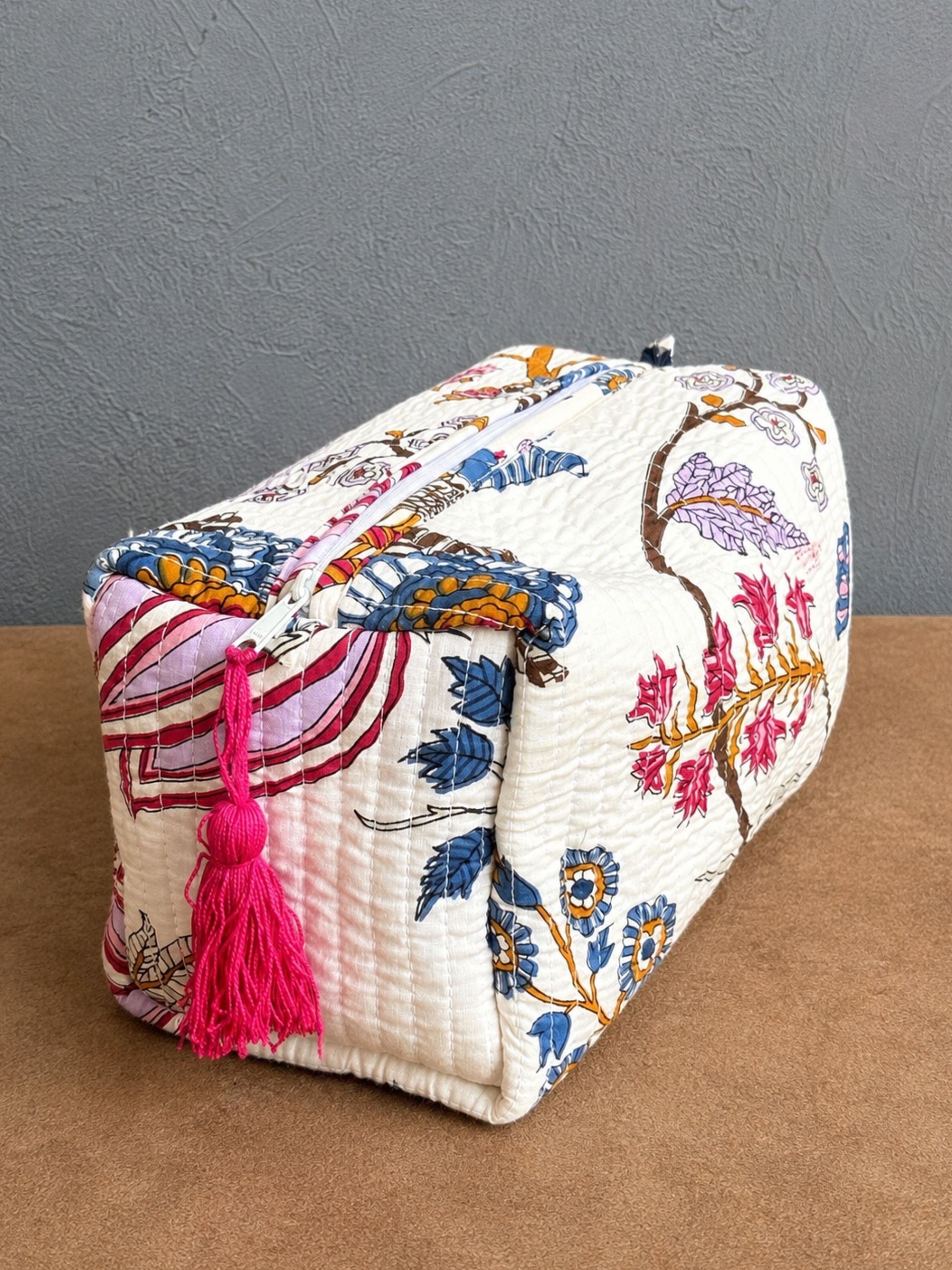 Rosalind Bloom Quilted Tote and Matching Pouch