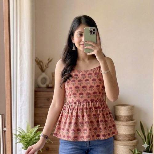 Heritage Bloom Peplum Top