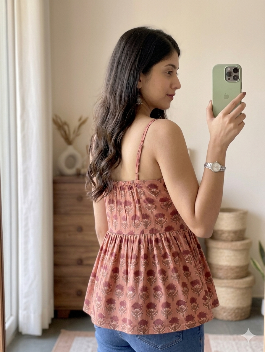 Heritage Bloom Peplum Top