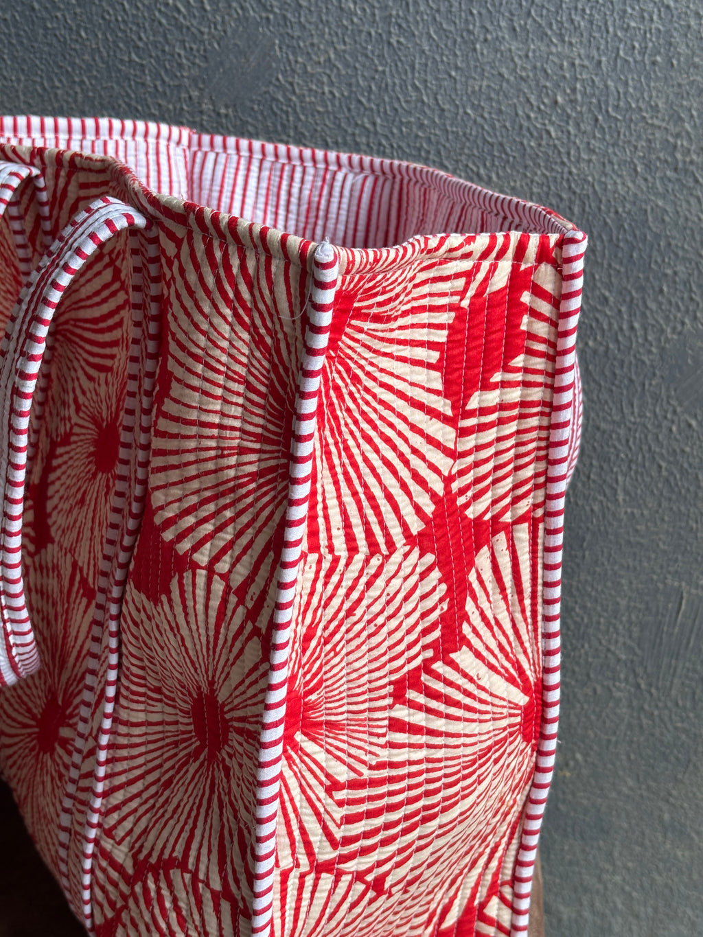 Poppy” Quilted Tote & Pouch Set