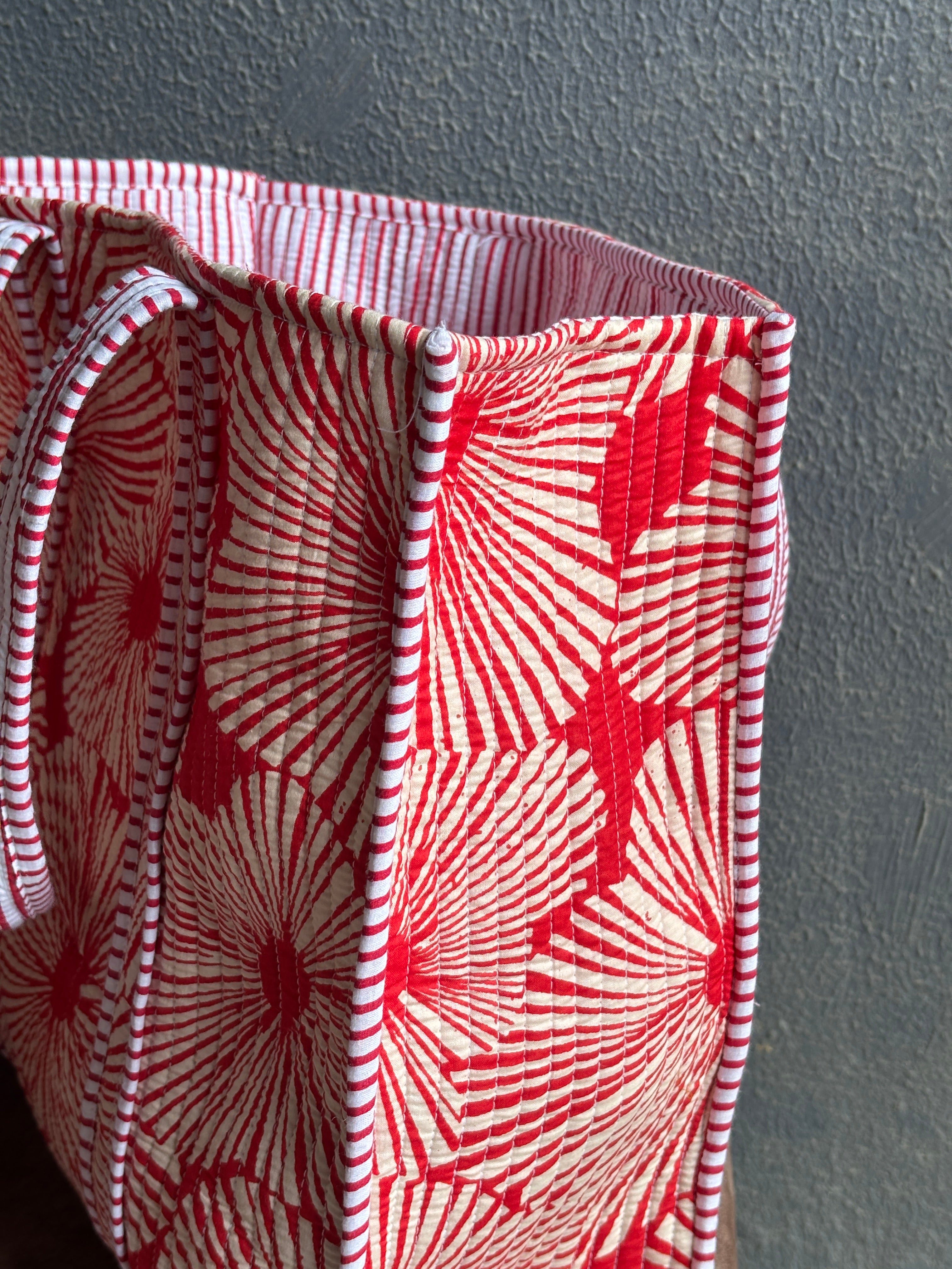 Poppy” Quilted Tote & Pouch Set