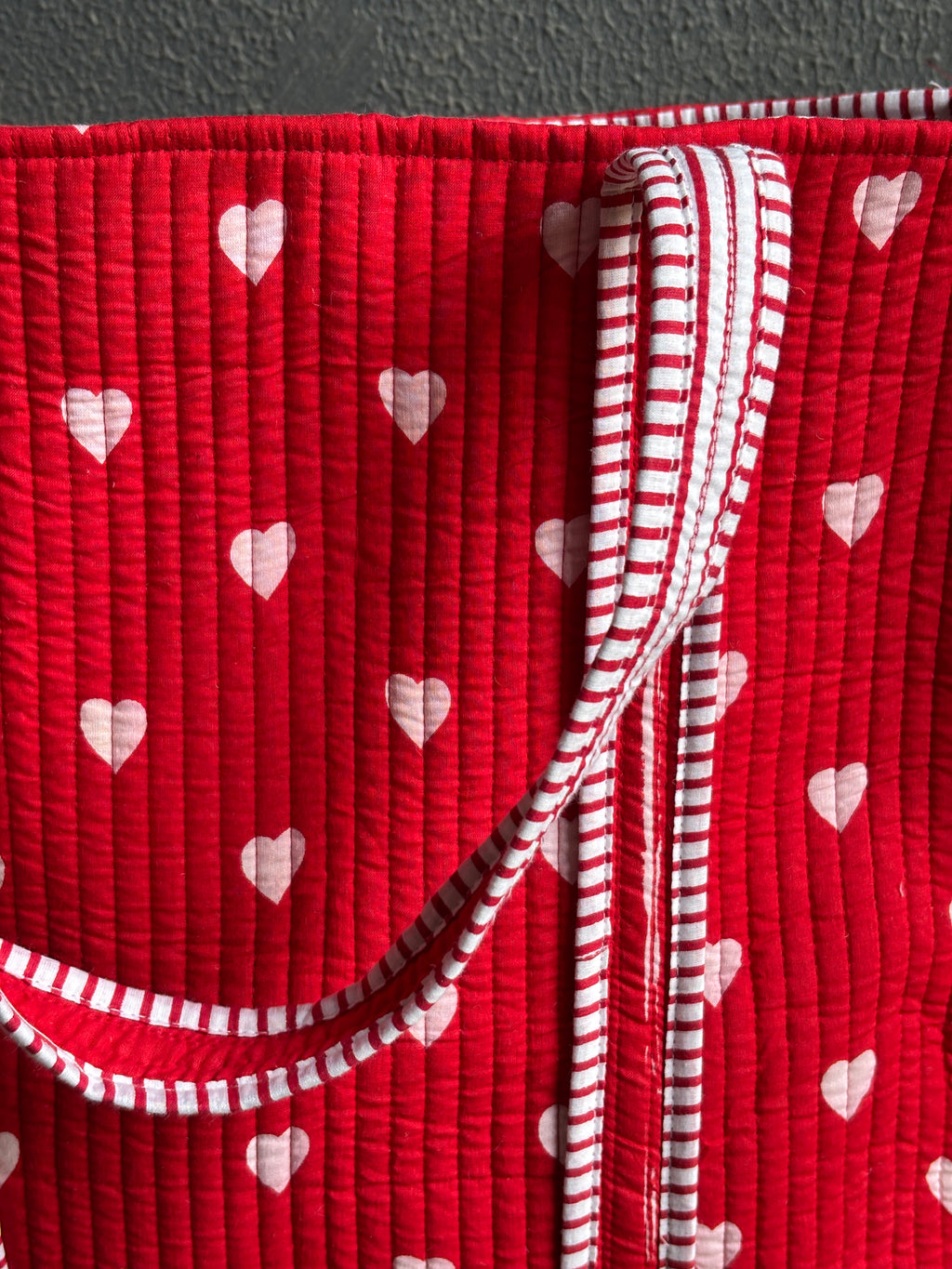 “Crimson Sweetheart” Quilted Tote & Pouch Set