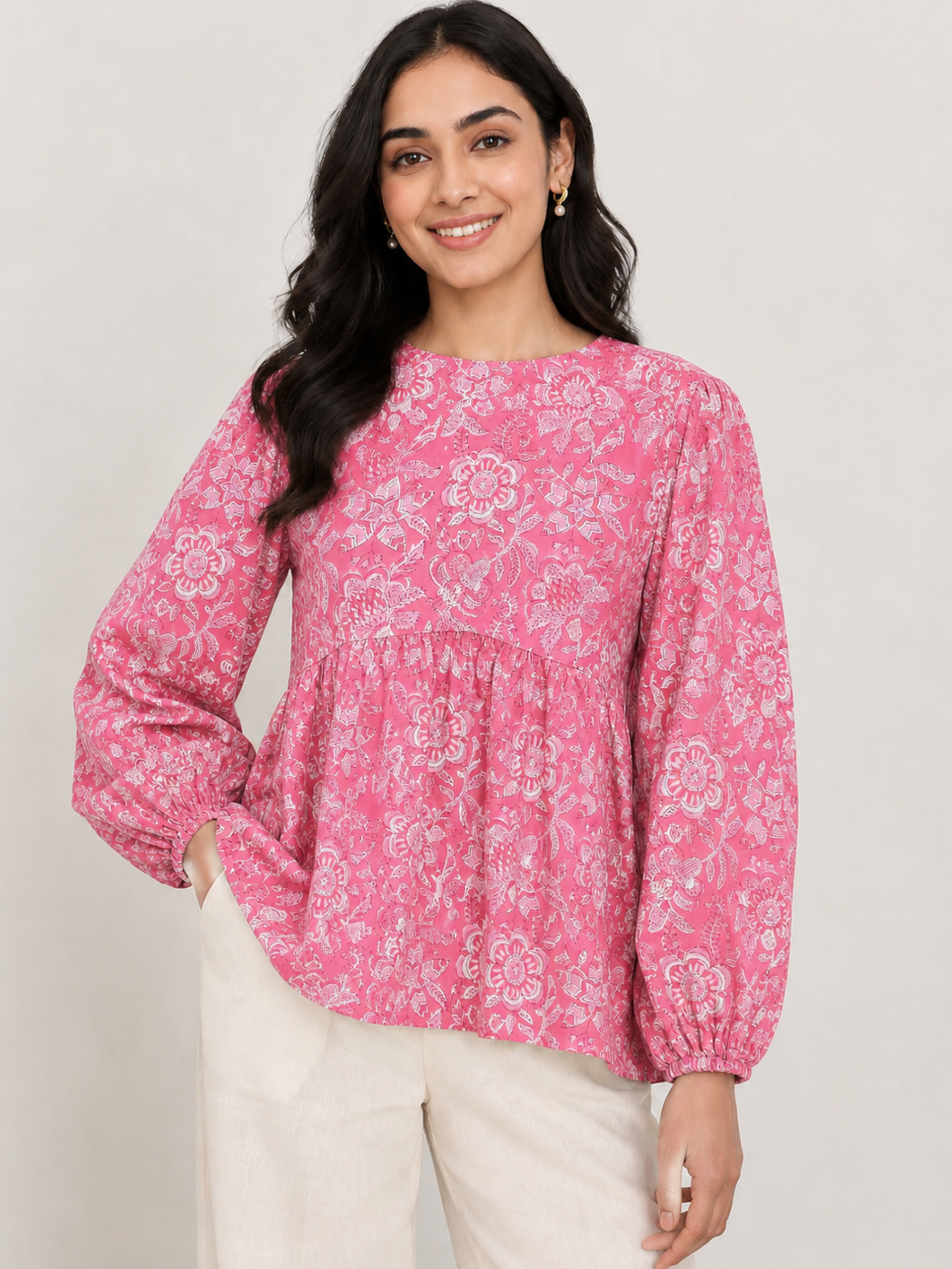 Rani Blossom Peplum Top